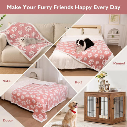 Cute Waterproof Blanket for Dog Puppy Cat, 30"x40", Pink