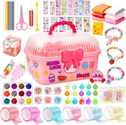 Nano Tape Bubble Kit for Kids-83Pcs Nano Tape Squishy Maker Kit