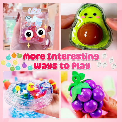 Nano Tape Bubble Kit for Kids-83Pcs Nano Tape Squishy Maker Kit