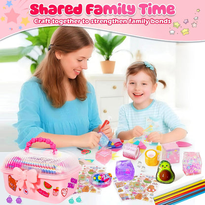 Nano Tape Bubble Kit for Kids-83Pcs Nano Tape Squishy Maker Kit