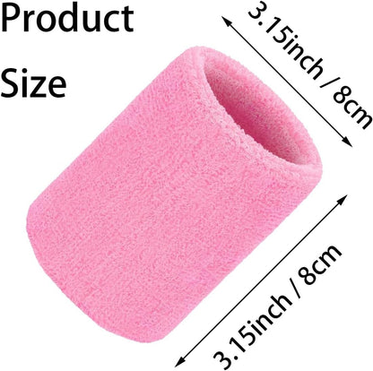 10 Piece Wrist Arm Sweatbands Tennis Wrist Bands Absorbent Sweatbands for Men and Women Football Basketball Running Athletic Sports and Working Out