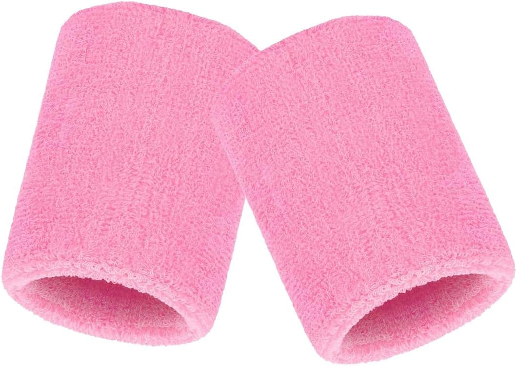 10 Piece Wrist Arm Sweatbands Tennis Wrist Bands Absorbent Sweatbands for Men and Women Football Basketball Running Athletic Sports and Working Out