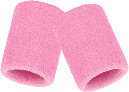 10 Piece Wrist Arm Sweatbands Tennis Wrist Bands Absorbent Sweatbands for Men and Women Football Basketball Running Athletic Sports and Working Out