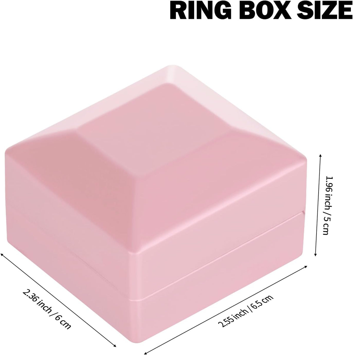 LED Stud Earring Jewelry Gift Box for Proposal, Wedding, Engagement，Birthday Luxury Jewelry Gift Box with LED Light, Jewellry Display Box (Pink)