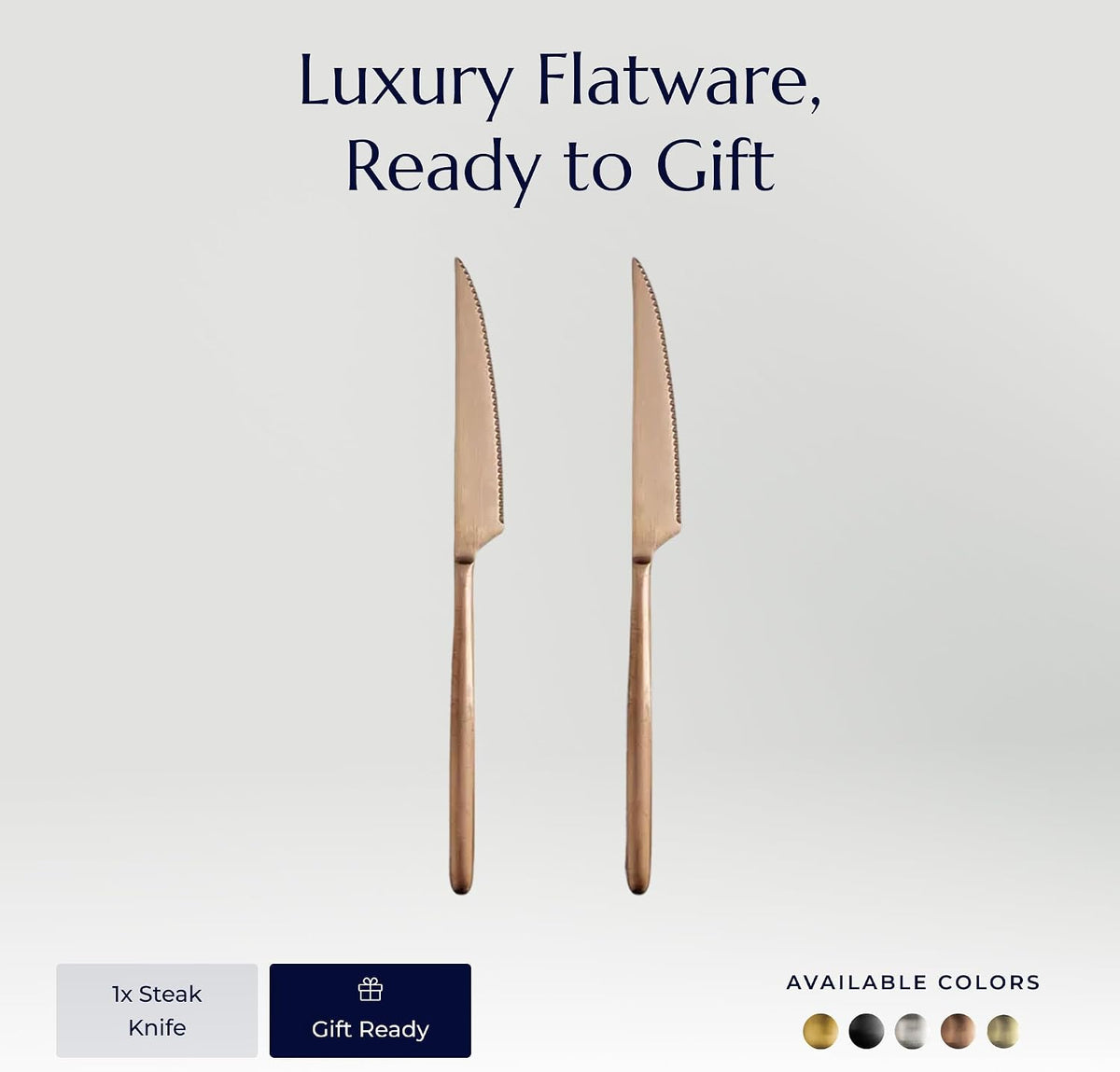Steak Knife 4-Piece Flatware Set, 18/10 Stainless Steel