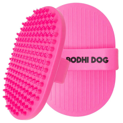 Bodhi Dog Shampoo Brush - Pet Grooming & Bath Supplies for Dogs and Cats - Bath Brush for Long & Short Hair - Premium Scrubber for Shower, Showerhead, Sprayer & Bathing (Two Pack, Pink)