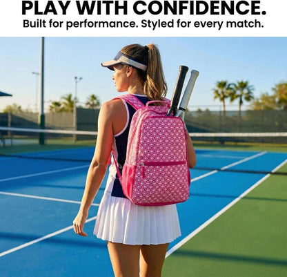 Tennis Racket Backpack for Women – Lightweight Tennis Bag Stores 2 Rackets, Balls, and Sports Gear – Backpack