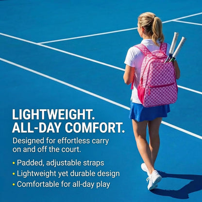 Tennis Racket Backpack for Women – Lightweight Tennis Bag Stores 2 Rackets, Balls, and Sports Gear – Backpack