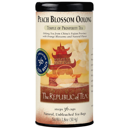 Peach Blossom Oolong Tea, Naturally Caffeinated, 36 Ct