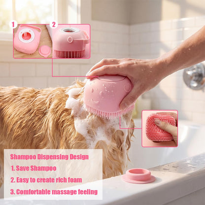 Pet Grooming Kit for Bath, Hair Brush Set with Towel, Dog Bath Supplies, Bath Grooming Kit for Pets, Slicker Brush, Washing Gloves, Shampoo Scrubber Brush, Pet Nail Clipper and File for Dogs and Cats
