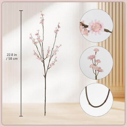 10PCS Light Pink Fake Babys Breath Bouquets 22.8" Tall Babys Breath Artificial Flowers Realistic Faux Silk Gypsophila Flowers Bulk for Bridal Shower Wedding Party Home Decorations (Light Pink)