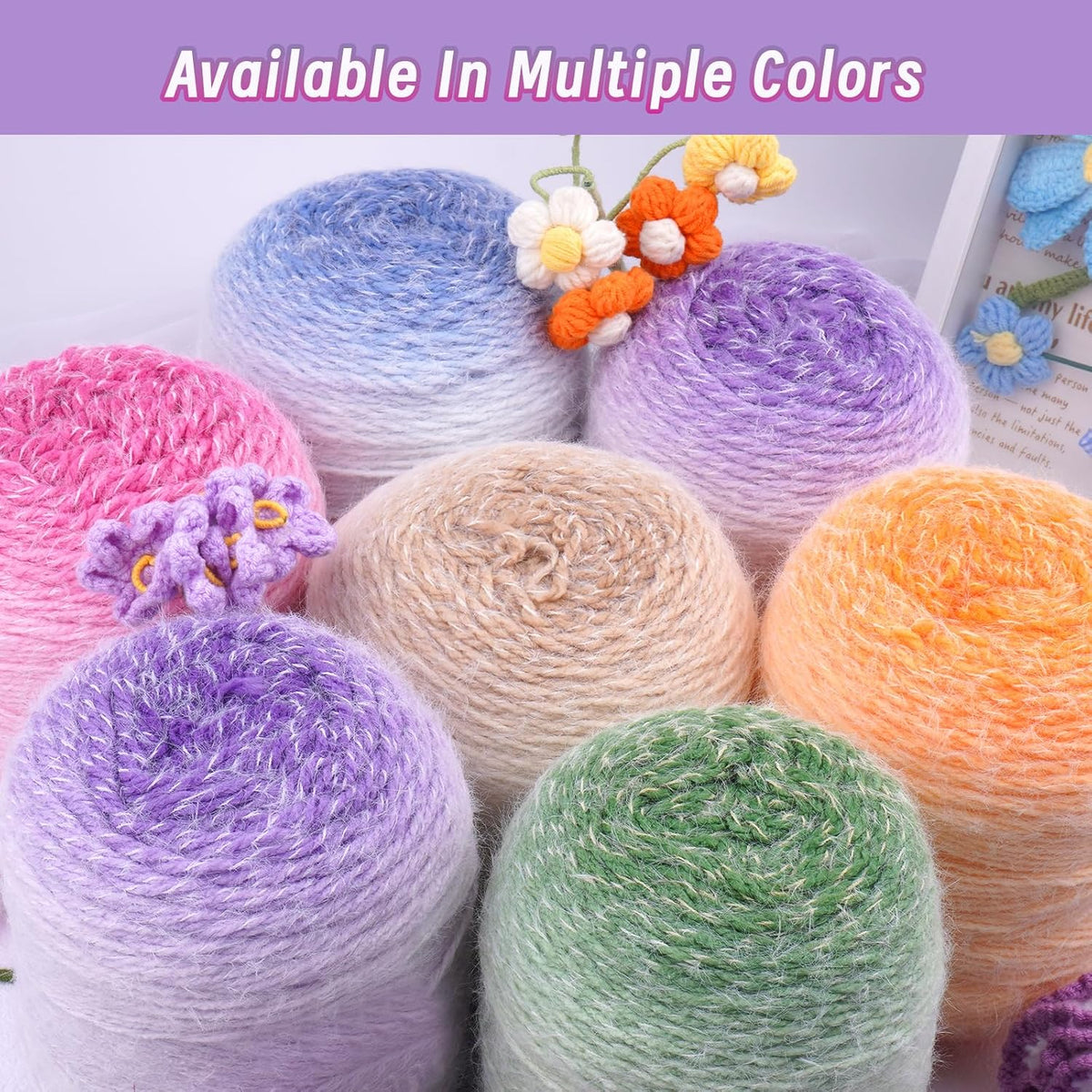 Yarn for Crocheting,Gradient Cake Crochet Yarns for Knitting,3 Pack