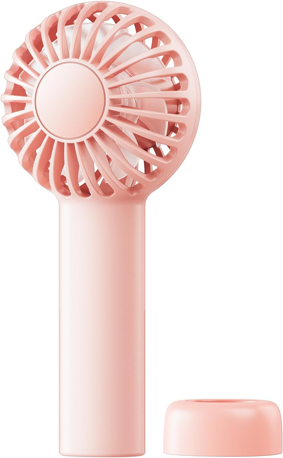 Mini Portable Fan - Rechargeable Handheld Fan, 3 Speeds Personal Small Hand Gifts for Travel Essentials, Lash, Makeup, Eyelash, Kids, Girls, Women - USB, Cute Design Pink