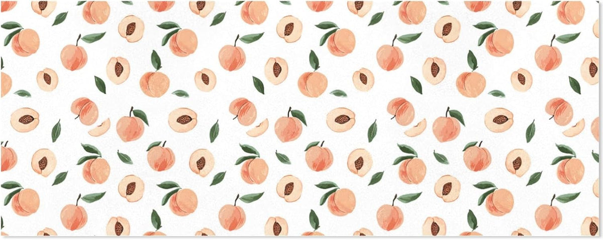 2 Rolls Birthday Wrapping Paper Roll - Cute Peaches Pattern Design Gift Wrap Perfect for Weddings, Brides, Holidays, Baby Showers - 58 x 22.8 inches