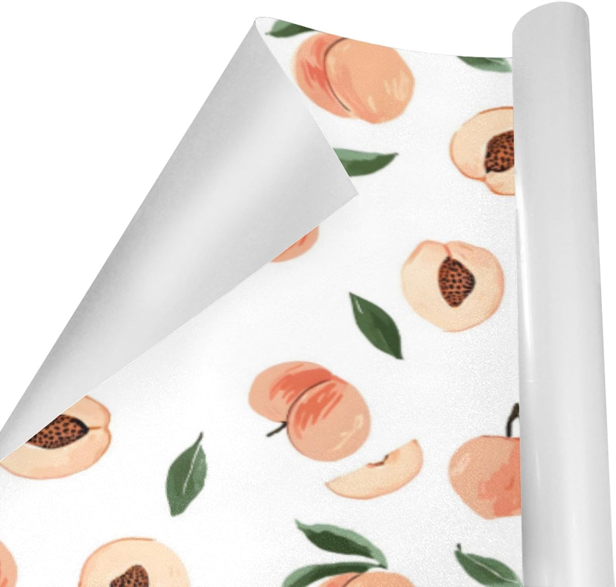 2 Rolls Birthday Wrapping Paper Roll - Cute Peaches Pattern Design Gift Wrap Perfect for Weddings, Brides, Holidays, Baby Showers - 58 x 22.8 inches