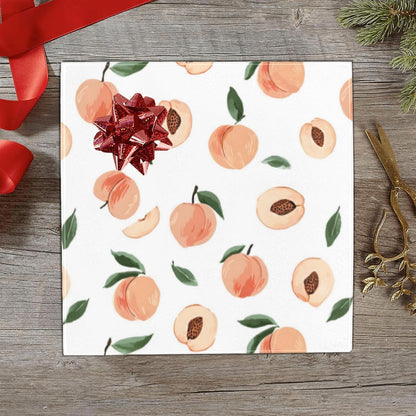2 Rolls Birthday Wrapping Paper Roll - Cute Peaches Pattern Design Gift Wrap Perfect for Weddings, Brides, Holidays, Baby Showers - 58 x 22.8 inches