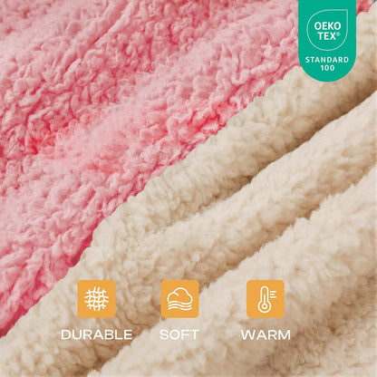 Premium Fleece Pet Blanket for Small Medium Dogs Puppy Soft Sherpa Calming Cat Throw Blankets(Pink,30x20 inches)