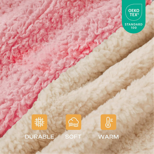 Premium Fleece Pet Blanket for Small Medium Dogs Puppy Soft Sherpa Calming Cat Throw Blankets(Pink,30x20 inches)