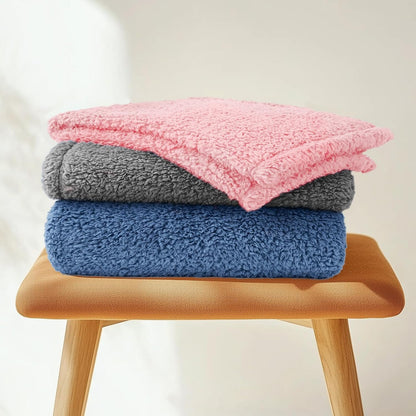 Premium Fleece Pet Blanket for Small Medium Dogs Puppy Soft Sherpa Calming Cat Throw Blankets(Pink,30x20 inches)