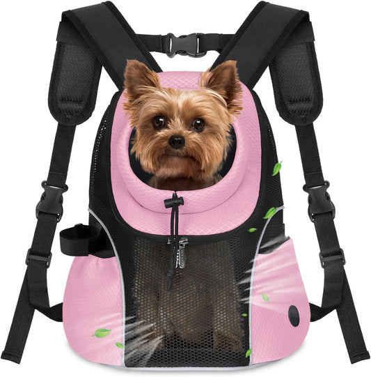Pet Dog Carrier Backpack, Ventilated Mesh Small Dog Front Backpack