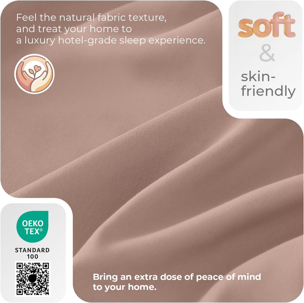 Full 6 Piece Breathable & Cooling Sheet Set, Pearl Pink