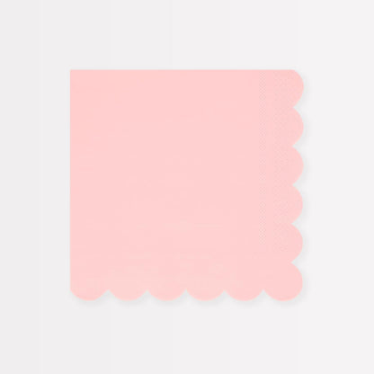 Meri Meri Disposable Paper Napkins (Pack of 16), Scalloped Edge, 2 Sizes, 10 Colors, Party Napkins