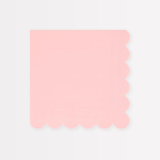 Meri Meri Disposable Paper Napkins (Pack of 16), Scalloped Edge, 2 Sizes, 10 Colors, Party Napkins