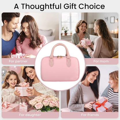Travel Makeup Bag for Women Stand Up Cosmetic Toiletry Case, Pink