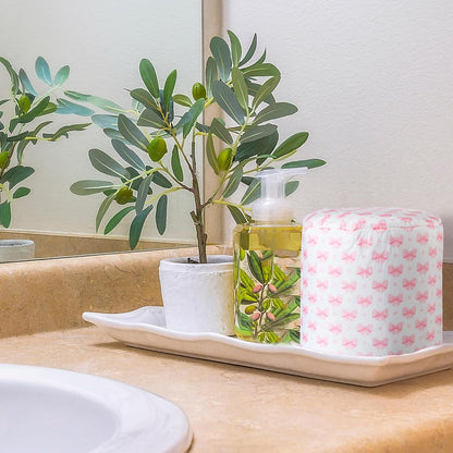 6 Pcs Decorative Toilet Paper Roll Covers, Pink Bow