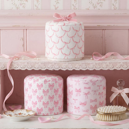 6 Pcs Decorative Toilet Paper Roll Covers, Pink Bow