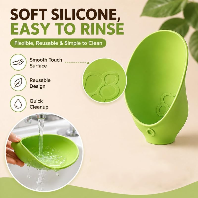 2Pcs Dog Water Bottle Adapter Portable Silicone Dog Water Dispenser for Standard Water Bottles,Leakproof Foldable Leaf Pet Dispenser Cap with Water Bowl Outdoor Pet Water Feeder Bowl for Dog Walking