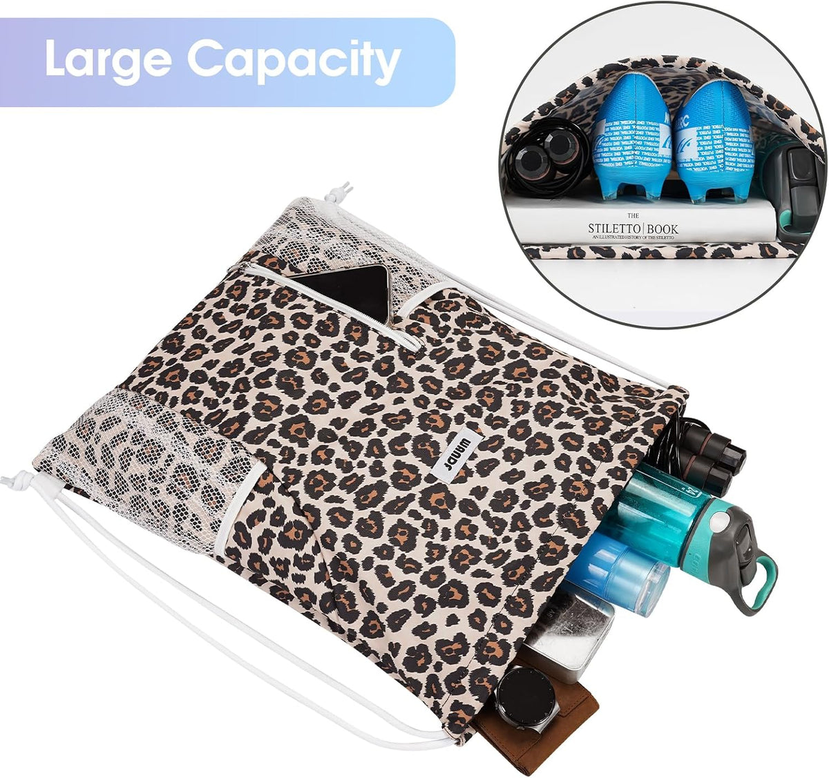 Drawstring Backpack, Gym Sackpack for Sports
