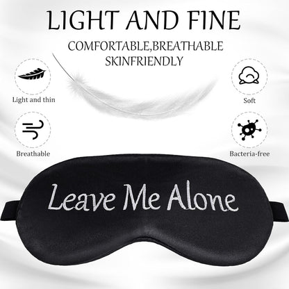 4 Pack Funny Eye Mask for Sleeping Blackout, Black, Gray, Pink, Purple