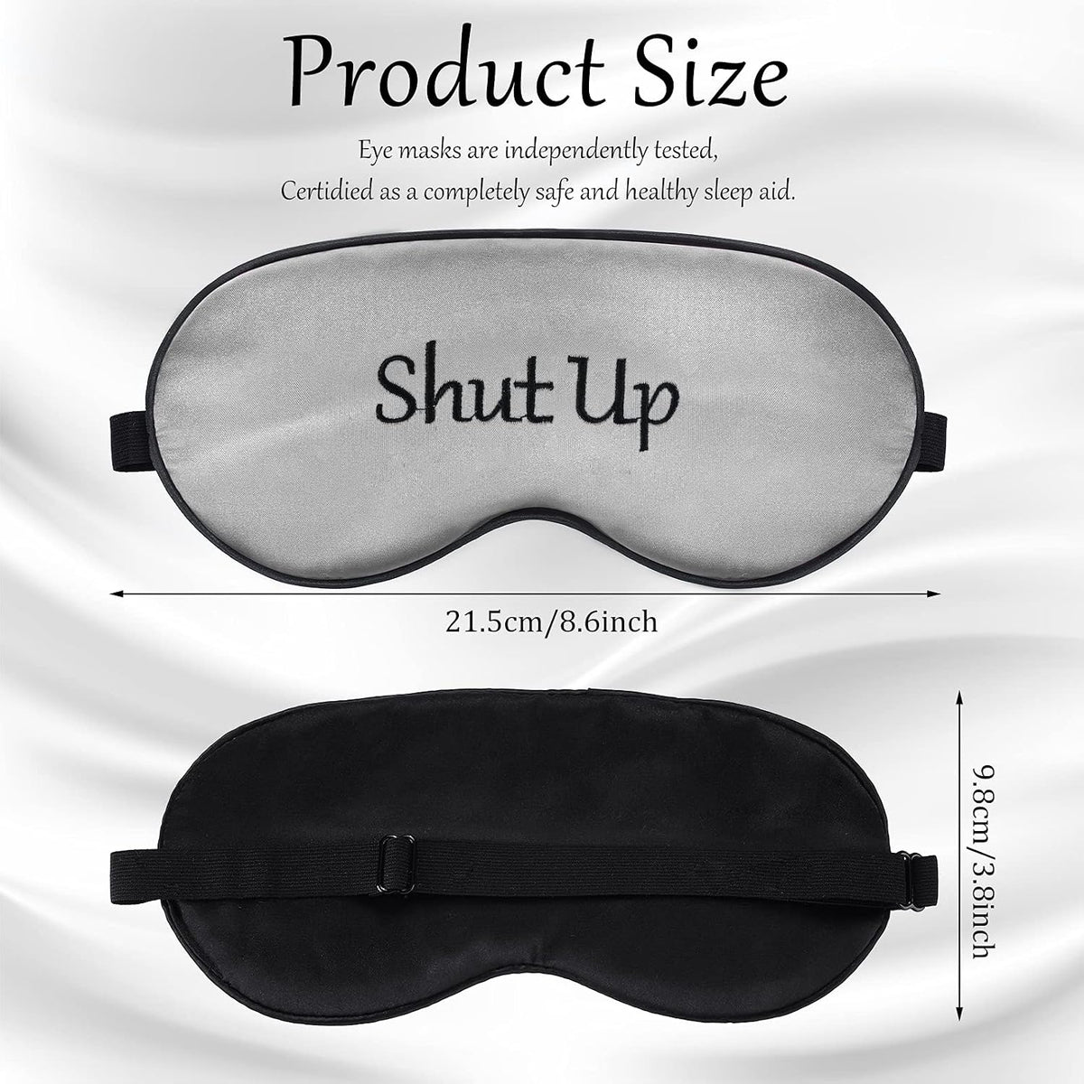 4 Pack Funny Eye Mask for Sleeping Blackout, Black, Gray, Pink, Purple
