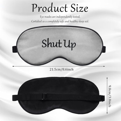 4 Pack Funny Eye Mask for Sleeping Blackout, Black, Gray, Pink, Purple