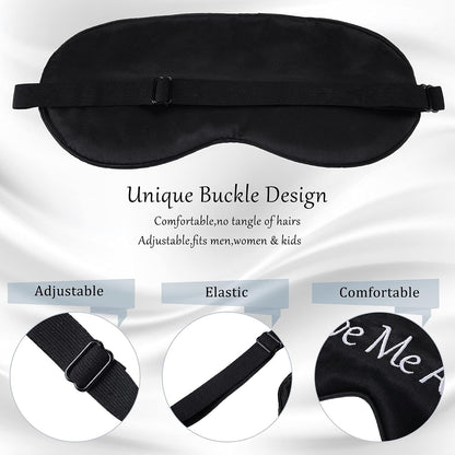 4 Pack Funny Eye Mask for Sleeping Blackout, Black, Gray, Pink, Purple