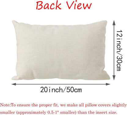 Pink Christmas Lumbar Pillow Cover 12x20 Inches for Xmas Decorations Merry Christmas Throw Pillow Covers Winter Holiday Cushion Case Decoration for Sofa Couch