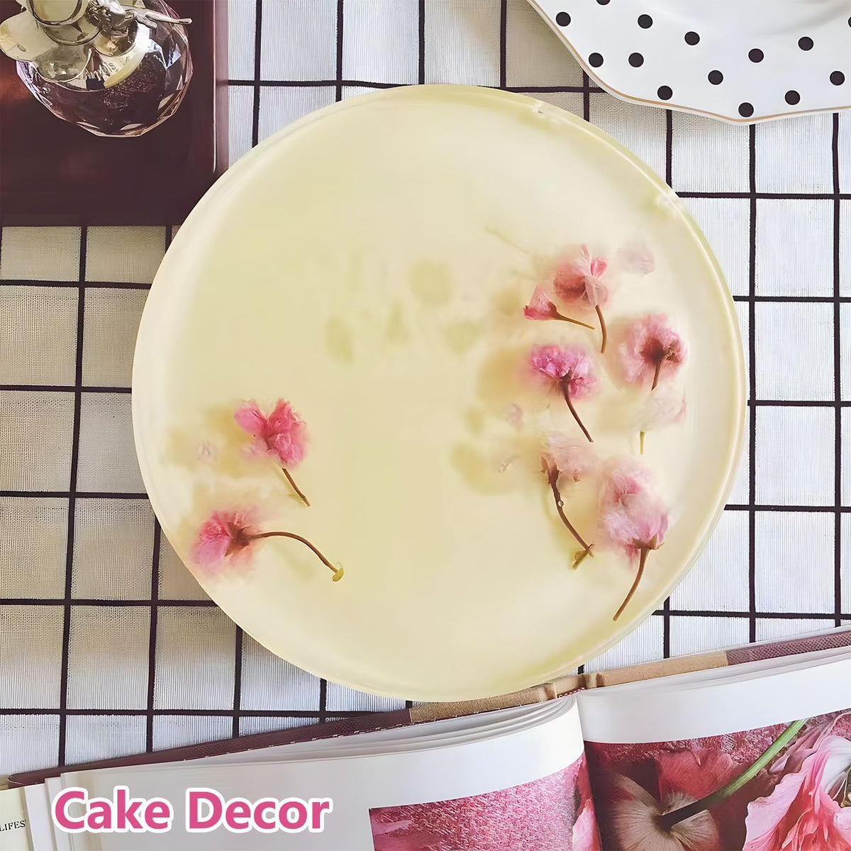 48 Pcs Mix Natural Dried Pressed Cherry Blossoms for Floral Cake Decorating, Cocktail Garnish, Resin Jewelry Making, DIY Art Crafts (Pink Sakura)
