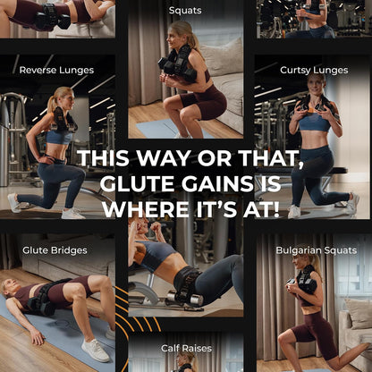 Premium Hip Thrust Belt for Dumbbells (Patented) - Complete Glute Performance System with Workout & Nutrition Apps