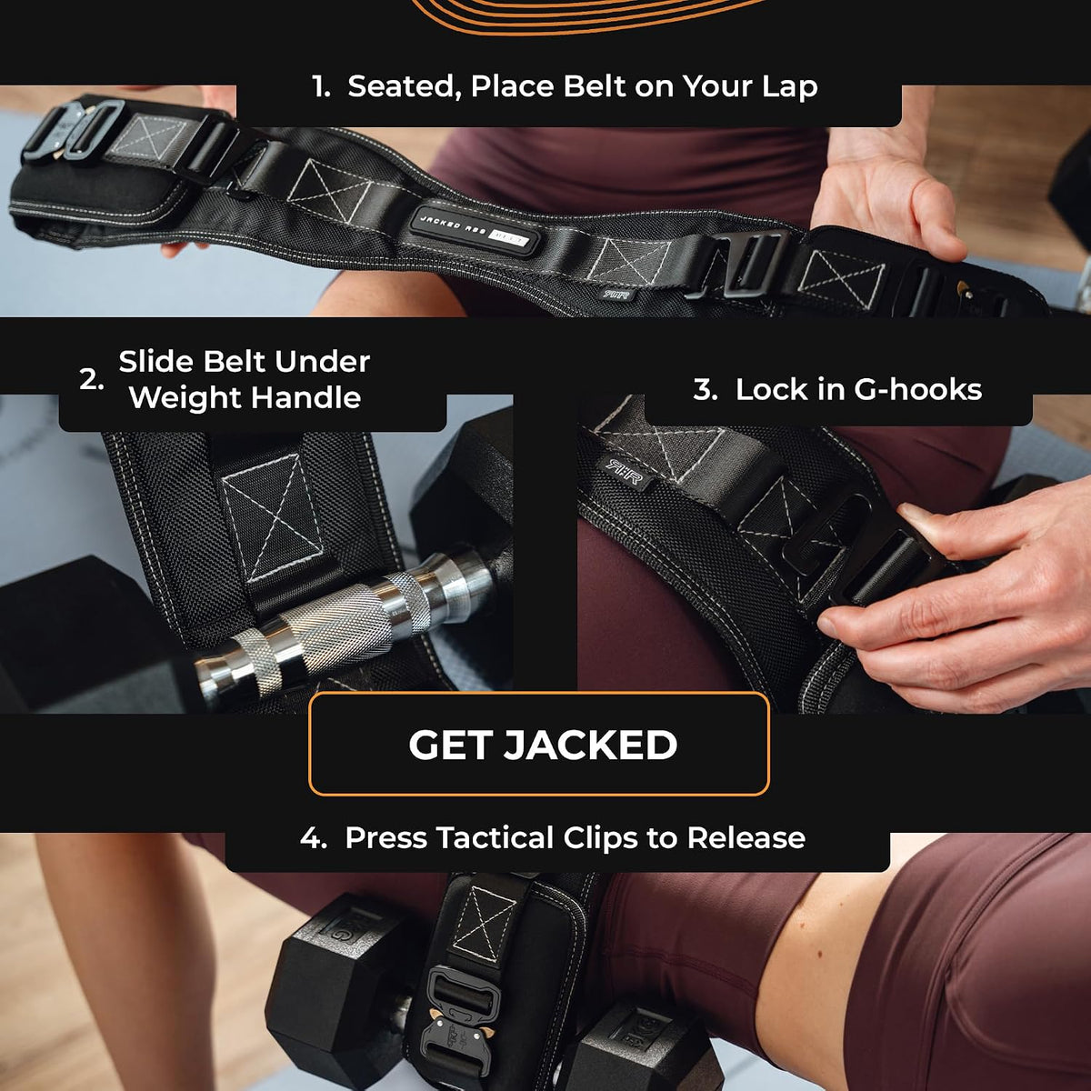 Premium Hip Thrust Belt for Dumbbells (Patented) - Complete Glute Performance System with Workout & Nutrition Apps