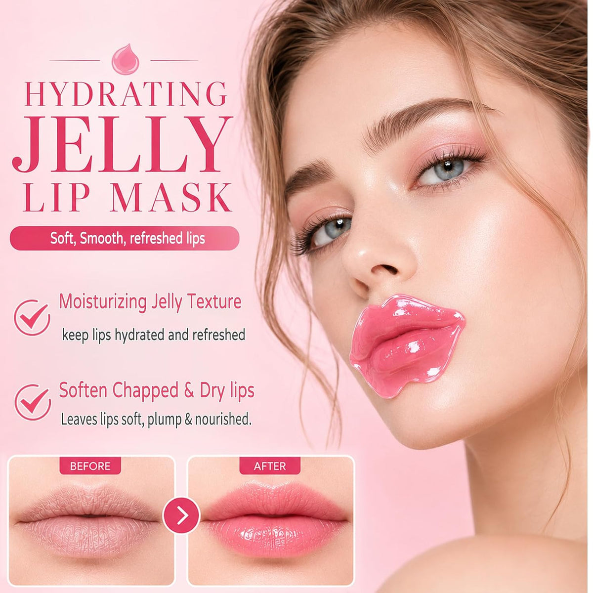 30 Pairs Lip Mask & Eye Masks, Bridesmaid Gifts, Bachelorette Party Favors