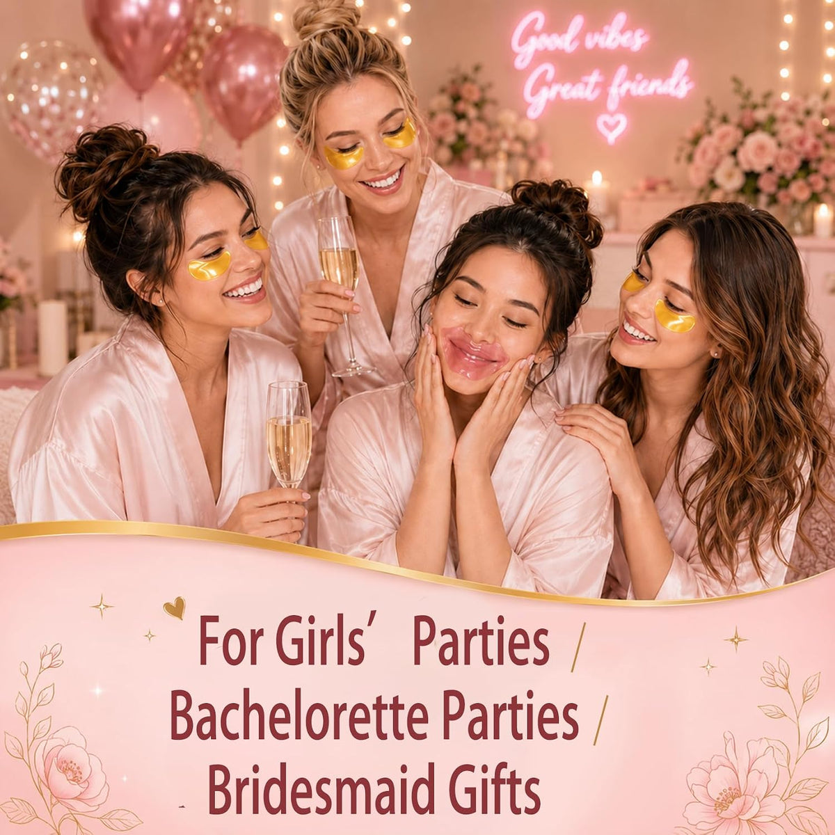 30 Pairs Lip Mask & Eye Masks, Bridesmaid Gifts, Bachelorette Party Favors