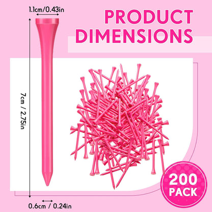 200 Pcs Golf Tees Bamboo Golf Tees for Women