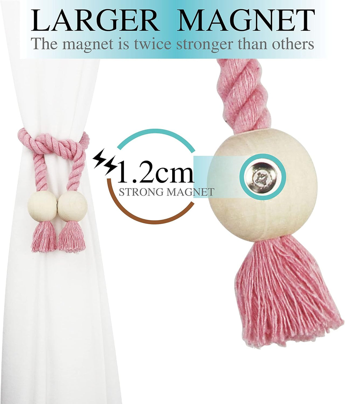 Magnetic Curtain Tiebacks Decorative Tie Back Drapes Holdbacks Nieffeiy