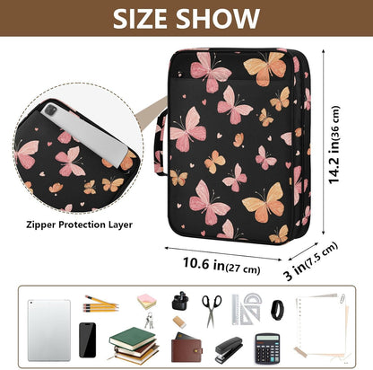 Simple Pastel Pink Peach Expandable Filing Folder Trapper Keeper Binder for School Student Office