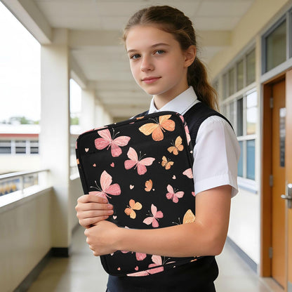 Simple Pastel Pink Peach Expandable Filing Folder Trapper Keeper Binder for School Student Office