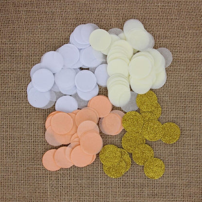 Peach Gold Glitter Paper Confetti for Engagement Party Bridal Shower Wedding Reception Table Decoration 1 Inch Pack of 1.5 oz