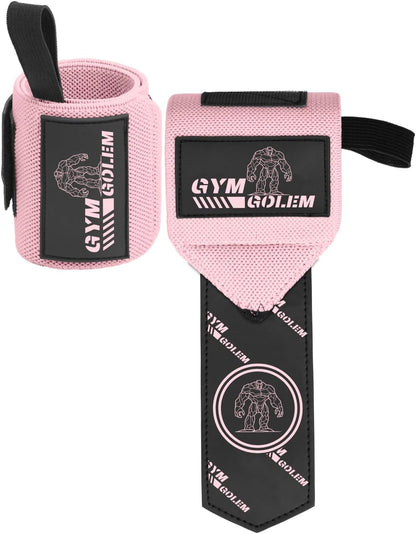 Wrist Wraps - 18-Inch Premium Support Wraps with Thumb Loop for Powerlifting, Bodybuilding, CrossFit & Shot Put (1 Pair)