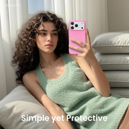 for iPhone 17 Pro Case 6.3", Slim Liquid Silicone,Peach Pink