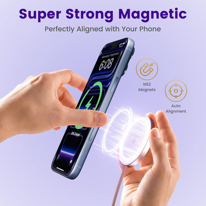 15W Wireless Charger for Apple MagSafe Charger, Magnetic Fast Charging Pad